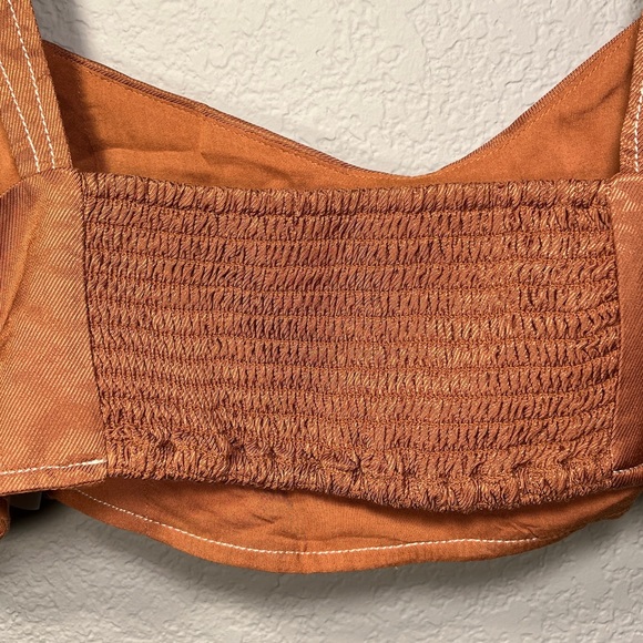 NWT ANTHROPOLOGIE | Seamed Corset Women’s Mango Red Orange - Picture 6 of 13